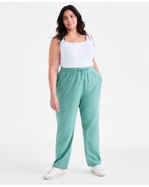 Style & Co. Blue Plus Size Knit Pull-on Pants