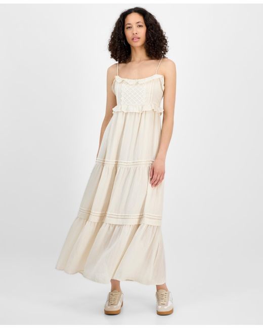 And Now This Natural Babydoll Maxi Dress