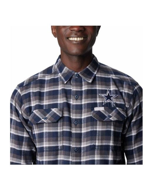 Columbia Navy Dallas Cowboys Flare Gun Flannel Button-up Shirt in