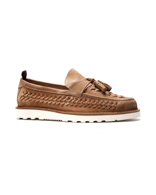 Carlos By Carlos Santana Brown Zenith Tassel Loafer for men