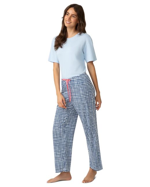 Hue Blue Good Time Gingham Pants