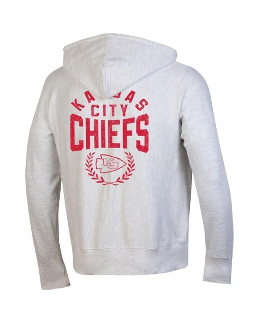 Champion Gray Kansas City Chiefs Reverse Weave Full-zip Hoodie for men