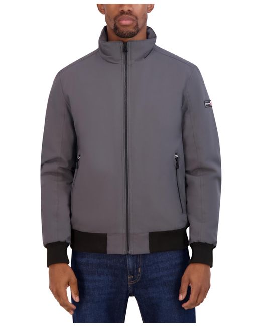 Nautica Transitional Zip-front Bomber Jacket in Gray for Men | Lyst