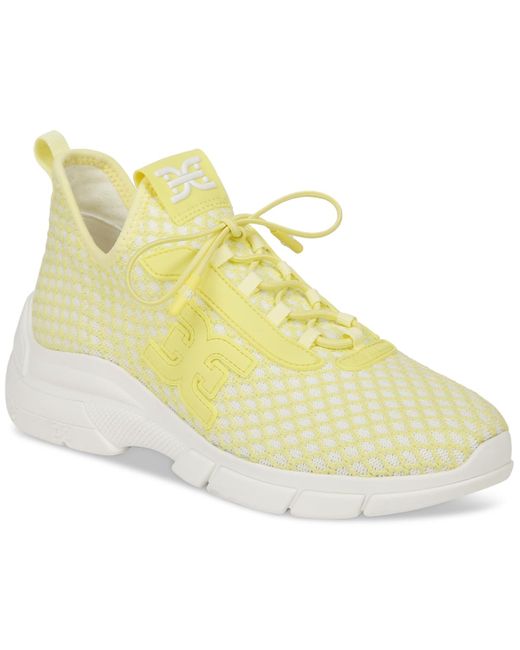 Sam Edelman Yellow Cami Knit Lace-up Sneakers