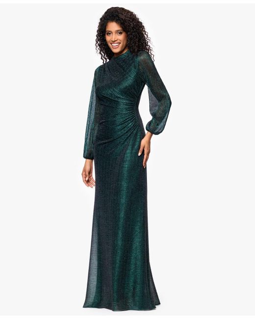 green wedding guest dress black tie Kashia Draped Satin Maxi Dress Emerald Green | Black Tie Evening Dress | Draped Skirt main image 0