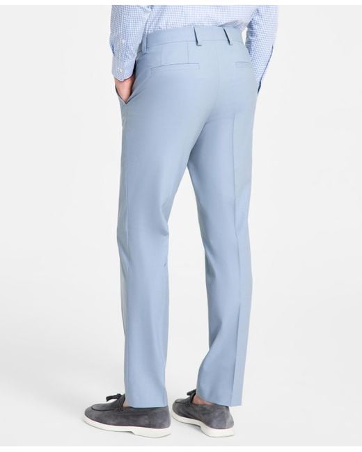 Boss Blue Hugo By Modern-fit Wool Blend Suit Pants for men
