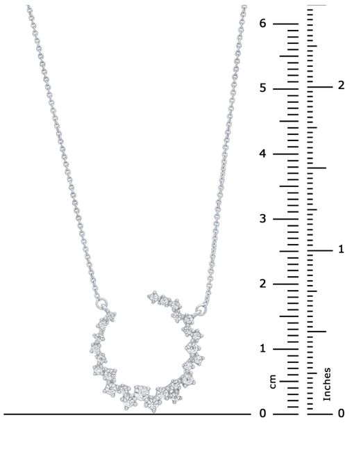 Macy's Metallic Diamond Scattered Necklace (3/8 Ct. T.w.