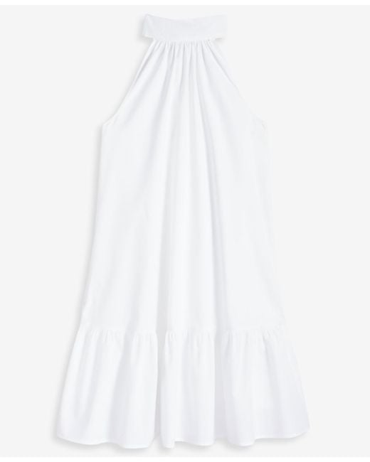 On 34th White Halter Bow-back Mini Dress