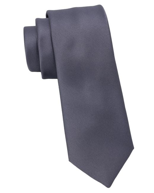 DKNY Blue Shine Satin Solid Slim Tie for men