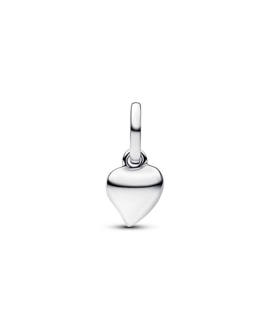 Pandora White Heart Mini Dangle Charm