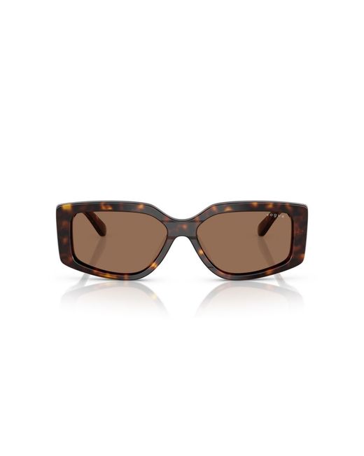 Vogue Eyewear Brown Rectangle Sunglasses
