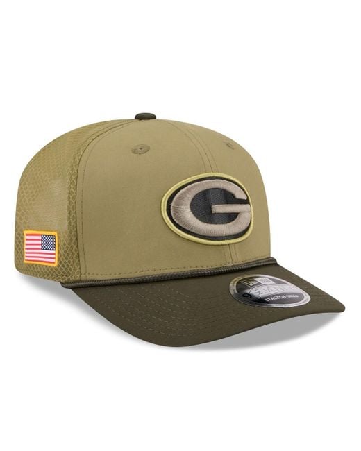 KTZ Green Bay Packers 2025 Salute To Service 9seventy Adjustable Hat for men