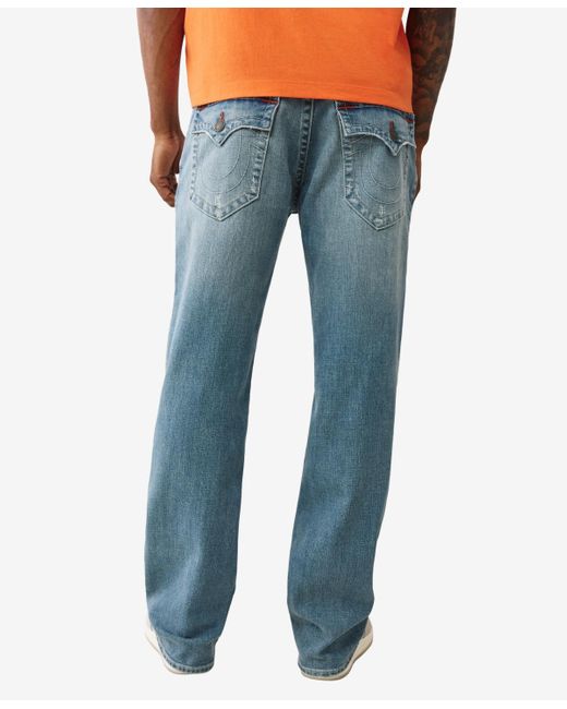 True Religion Blue Billy Flap Bootcut Jeans for men