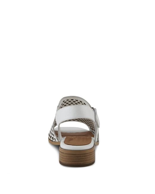 Spring Step White Gosset Slingback Sandal