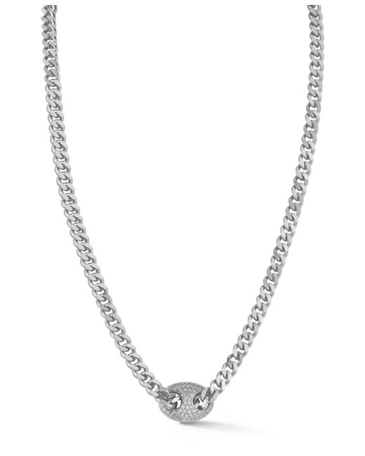 Rachel Zoe Metallic Gold Plated Pave Mariner Curb Chain Necklace
