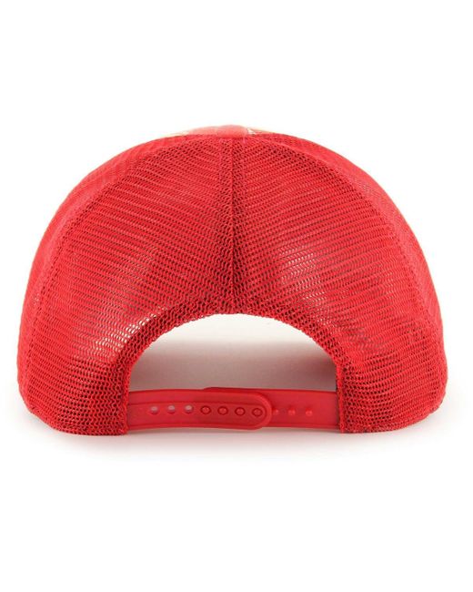 '47 Red 47 Kansas City Chiefs Tropicalia Hitch Trucker Adjustable Hat for men
