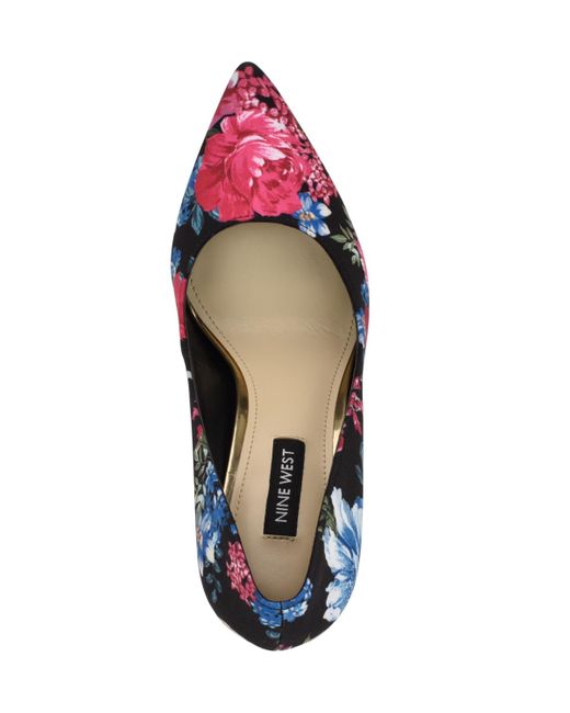 Nine West Women's Tatiana Dress Pump – Dark Pink Raffia, Pointed Toe Stiletto Heels (Size 10) - View #2
