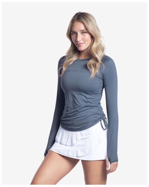 BloqUV Blue Upf 50+ Drawstring Crew Top