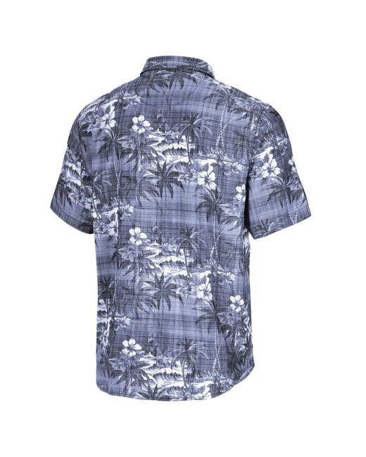 Tommy Bahama Blue Notre Dame Fighting Irish Coconut Point Palmetta Islandzone Camp Button-up Shirt for men
