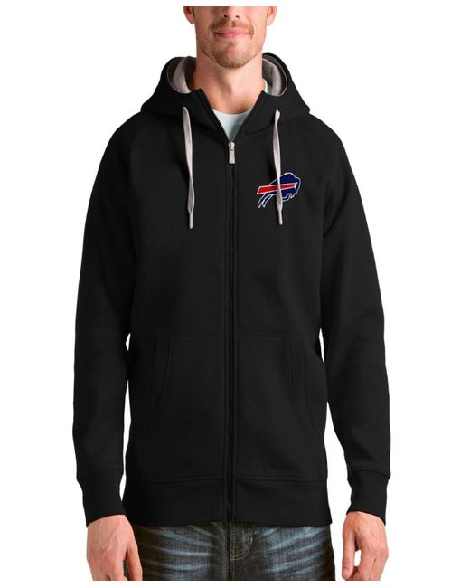 Antigua Black Buffalo Bills Victory Full-zip Hoodie for men