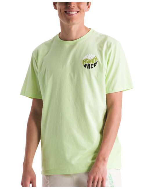 The North Face Green Short-sleeve Logo Graphic T-shirt for men