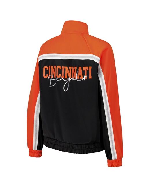 G-III 4Her by Carl Banks Orange Cincinnati Bengals Post Game Full-zip Track Jacket