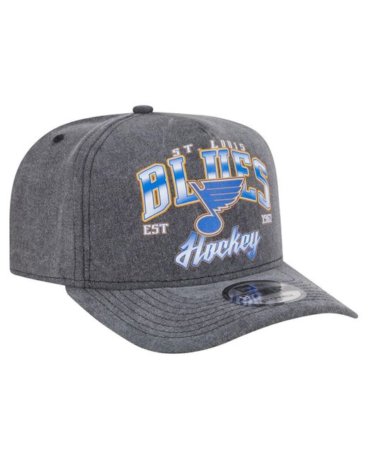 KTZ St. Louis Blues Throwback Washed A-frame Pre-curved 9fifty Snapback Hat for men
