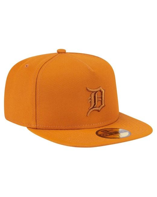 KTZ Orange Detroit Tigers Color Pack A-frame 59fifty Fitted Hat for men