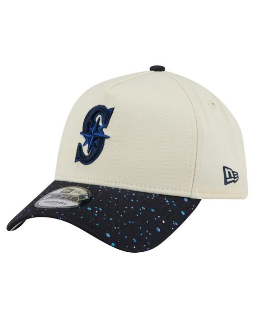 KTZ Blue Seattle Mariners Speckle A-frame 9forty Adjustable Hat for men