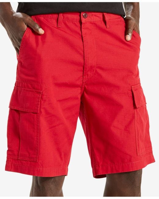 Levi's Red Carrier Cargo Shorts for men