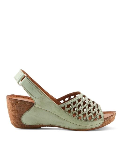 Spring Step Brown Denair Wedge Slingback