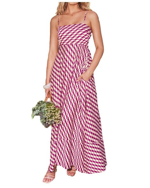 CUPSHE Pink Run The Show Abstract Maxi Beach Dress