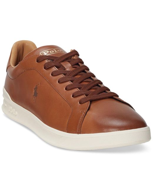 Polo Ralph Lauren Brown Heritage Court Ii Leather Sneaker for men