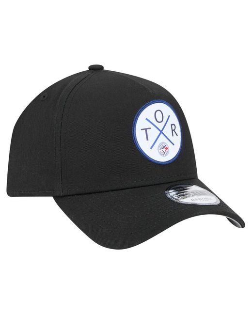 KTZ Black Toronto Blue Jays 9forty A-frame Adjustable Hat for men