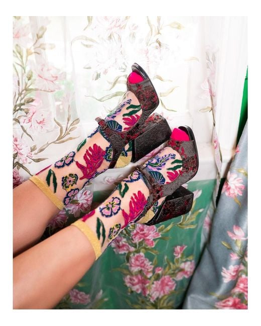 Sock Candy White Festive Sheer Sock