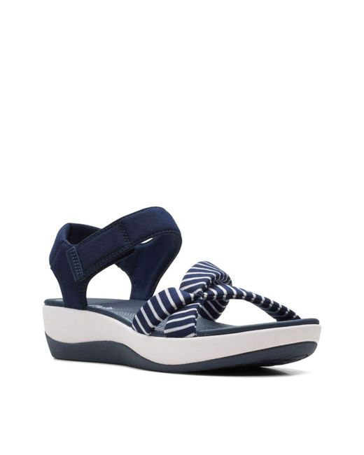 Clarks Cloud Steppers Arla Gracie Sandals in Blue | Lyst
