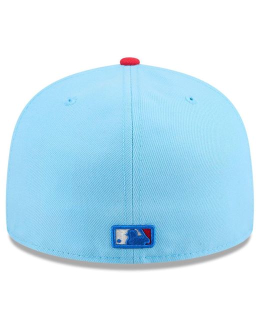 KTZ Light Blue/red San Francisco Giants 2025 Fourth Of July 59fifty Fitted Hat for men