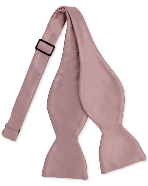 Con.struct Pink Satin Self-tie Bow Tie for men