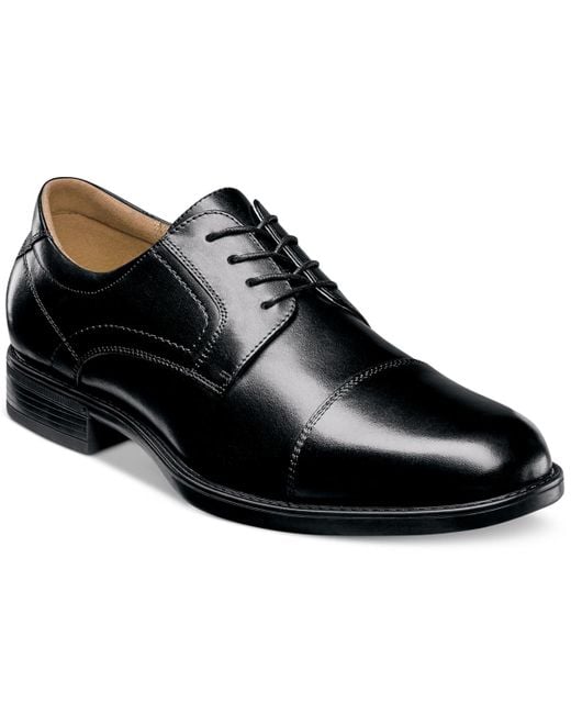 Florsheim Black Center Cap Toe Oxfords for men