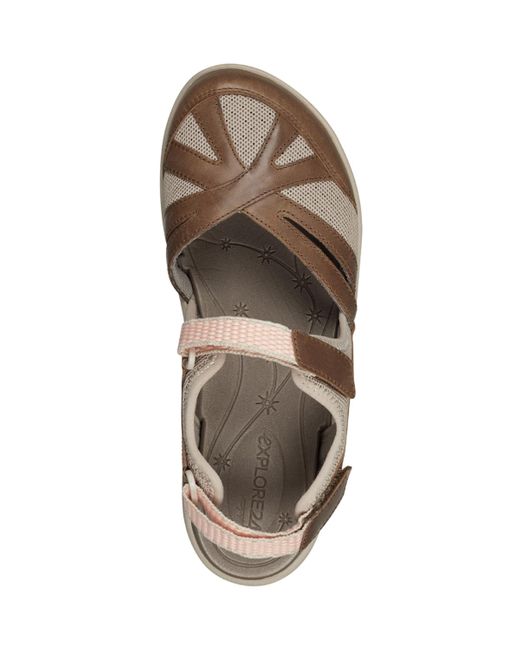 Easy Spirit Brown Esplash Closed Toe Hiking Sandals