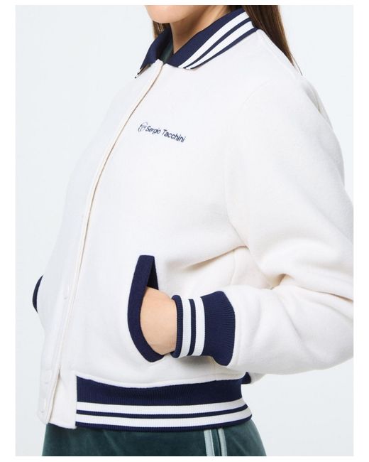 Sergio Tacchini White Marisa Varsity Jacket