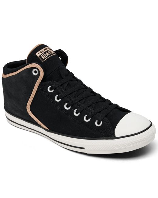Converse Black Chuck Taylor All Star High Street Mid Casual Sneakers From Finish Line for men