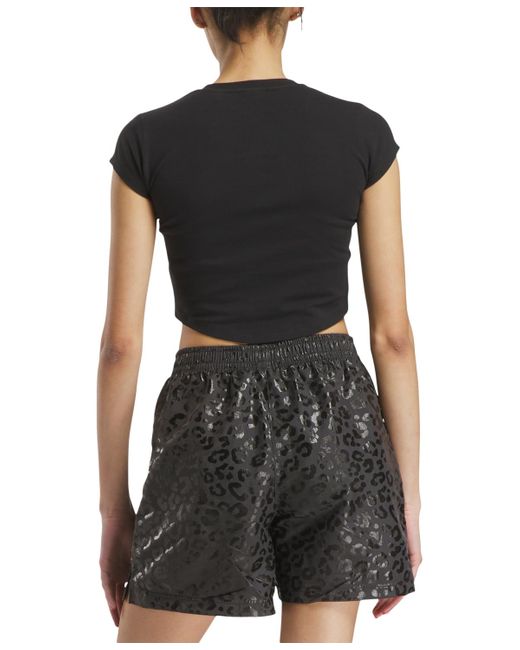 Reebok Black X Angel Reese Cropped Graphic Tee