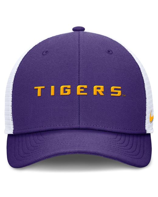 Nike Purple Lsu Tigers Rise Performance Adjustable Trucker Hat for men