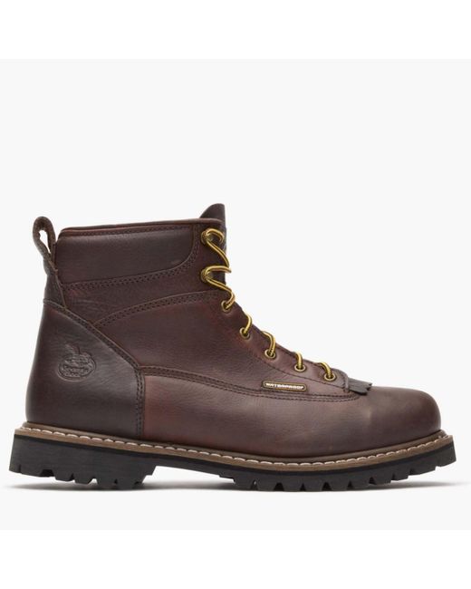 Georgia Boot Brown Waterproof Lace-to-toe Work Boot for men