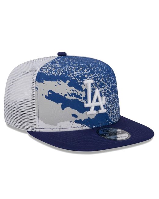 KTZ Blue Los Angeles Dodgers Court Sport 9fifty Snapback Hat for men