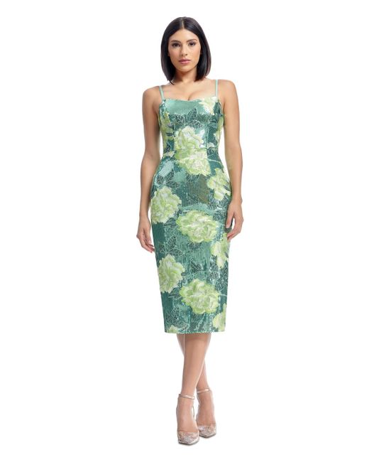 Dress the Population Blakely Sweetheart-neck Dress in Green | Lyst