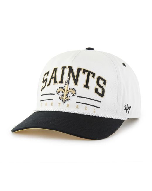 '47 White/black New Orleans Saints Roscoe Two-toned Hitch Adjustable Hat for men