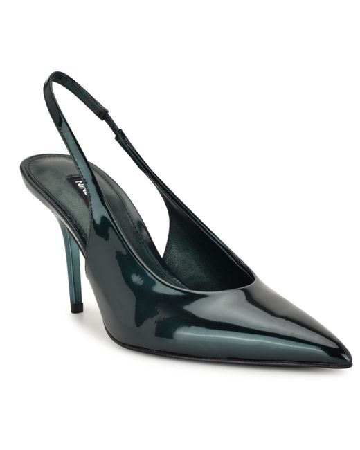 Nine West Green Palomma Slingback Stiletto Pumps