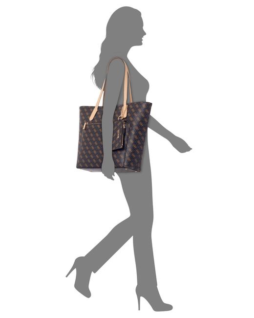 Guess Black Rylan Monogram Top Zip Tote